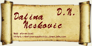 Dafina Nešković vizit kartica